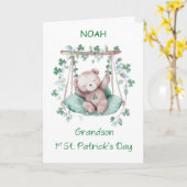 Kleinzoon Eerste St Patricks Day Sweet Beer op Swi Kaart (Gele Bloem)