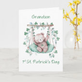 Kleinzoon Eerste St Patricks Day Sweet Beer op Swi Kaart (Gele Bloem)