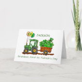 Kleinzoon eerste St Patricks Day Tractor Kaart (Voorkant)