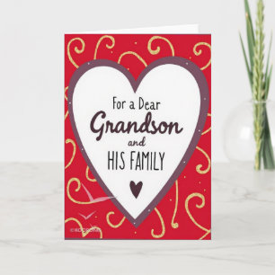Kleinzoon En Familie Liefde Kaart