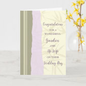 Kleinzoon en zijn vrouw trouwdag gefeliciteerd kaart (Gele Bloem)