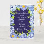 Kleinzoon en zijn vrouw trouwdag gefeliciteerd kaart (Gele Bloem)