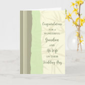 Kleinzoon en zijn vrouw trouwdag gefeliciteerd kaart (Gele Bloem)