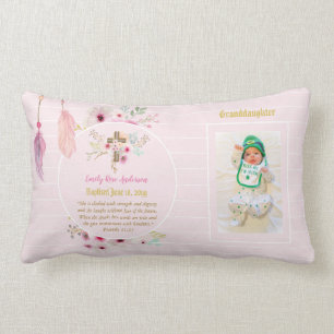 Kleinzoon FOTO Doop Christening Roze Kussen