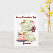 Kleinzoon Gefeliciteerd met Valentijnsdag Kaart (Gele Bloem)