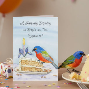 Kleinzoon Gelukkige Februari Verjaardag Geschilder Kaart