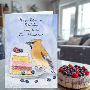 Kleinzoon Gelukkige Februari Verjaardag Vogel Kaart