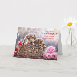 Kleinzoon Gelukkige Valentijnsdag Schattige Hondje Kaart