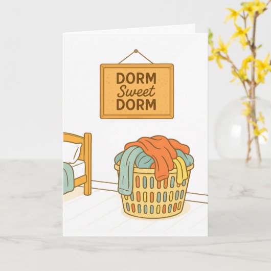 Kleinzoon Grappig Terug naar school met wasmand Kaart (Gele Bloem)