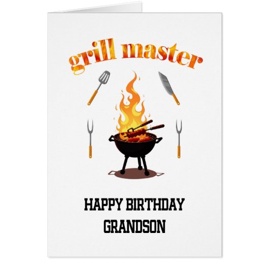 Kleinzoon Grill Master Verjaardag (Voorkant)