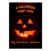 Kleinzoon Halloween Schattige Jack o' Lantern (Voorkant)