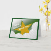 Kleinzoon - Happy Birthday Golf Loving Kleinzoon! Kaart (Gele Bloem)