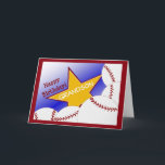 Kleinzoon - Happy Birthday Honkbal Loving Grandson Kaart<br><div class="desc">Leuke kaart om je honkbal liefhebbende kleinzoon een gelukkige verjaardag te wensen. Voeg een afbeelding van je kleinzoon toe terwijl je zijn favoriete honkbalteam aan de binnenkant van de kaart toejuicht voor een extra speciaal tintje.</div>