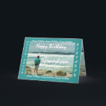 KLEINZOON - Happy Birthday - Man en oceaangolven Kaart<br><div class="desc">This card with a man looking out at the ocean waves is a birthday card with an upbeat and inspirational theme. Inside text is totally customizable. To see more of this design,  type in,  or cut and past into Zazzle's search box: jaclinart birthday man ocean wave</div>