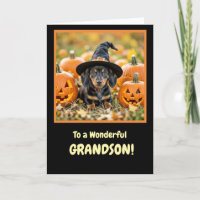 Kleinzoon Happy Halloween met een Schattigee tecke