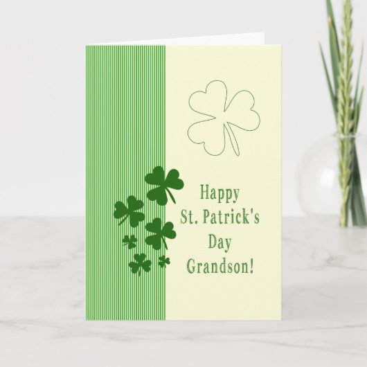kleinzoon Happy St. Patrick's Day Kaart (Voorkant)