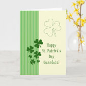 kleinzoon Happy St. Patrick's Day Kaart (Gele Bloem)