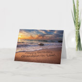 Kleinzoon Happy Verjaardag Strand Kaart (Voorkant)