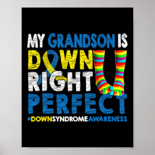 Kleinzoon is beneden perfect down syndroom bewust poster