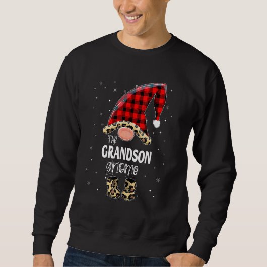 Kleinzoon Kabouter Buffalo Plaid Overeenkomstige Trui (Voorkant)
