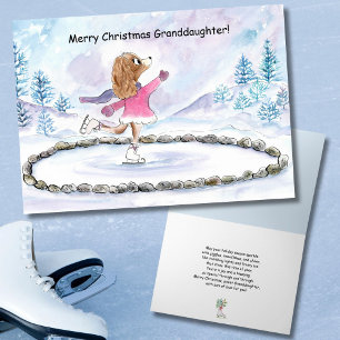 Kleinzoon Kersthond Schaatsen Kaart