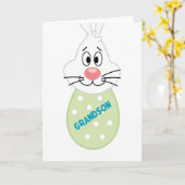Kleinzoon Konijn Ei Kunst Kaart (Gele Bloem)