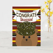 Kleinzoon - Legersoldaat Gefeliciteerd! Kaart (Gele Bloem)