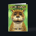 Kleinzoon Leopard Oerwoud Verjaardag Kaart<br><div class="desc">Kleinzoon Leopard Oerwoud Verjaardag Kaart</div>