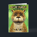 Kleinzoon Leopard Oerwoud Verjaardag Kaart<br><div class="desc">Kleinzoon Leopard Oerwoud Verjaardag Kaart</div>