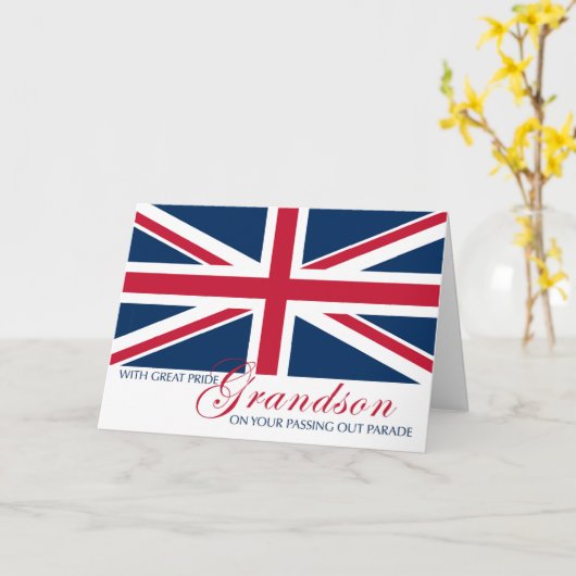 Kleinzoon marcheert in Passing Out Parade Union Ja Kaart (Gele Bloem)