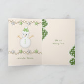 Kleinzoon met liefde op kerstgroen feestdagen kaart (Binnen)