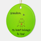 Kleinzoon, mijn hart is van jou! keramisch ornament (Links)