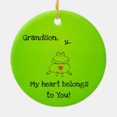 Kleinzoon, mijn hart is van jou! keramisch ornament (Achterkant)