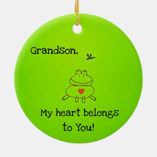 Kleinzoon, mijn hart is van jou! keramisch ornament (Achterkant)