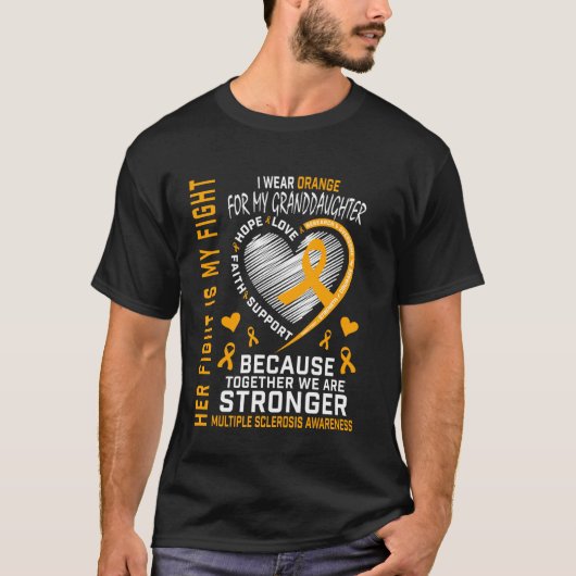 Kleinzoon Multiple Sclerose Bewustzijn Inspira T-shirt (Voorkant)