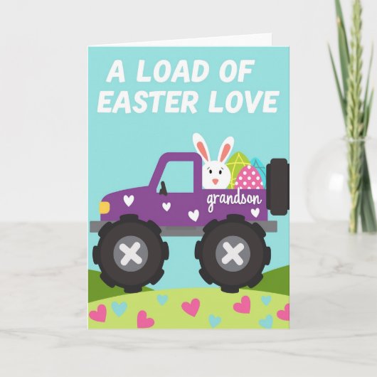 Kleinzoon Pasen Liefde Truck Kaart (Voorkant)