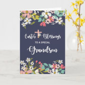 Kleinzoon Pasen Zegeningen van Verrezen Christus B Kaart (Gele Bloem)