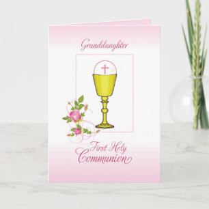 Kleinzoon Roze Eerste Heilige Communie, Kelk Kaart