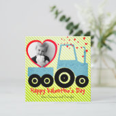 Kleinzoon Schattig Rood Hart Jongen Valentijnsdag Feestdagenkaart (Staand voorkant)