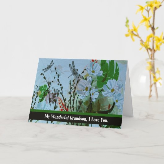 Kleinzoon, vaarwel van terminaal zieke Grootouder Kaart (Gele Bloem)