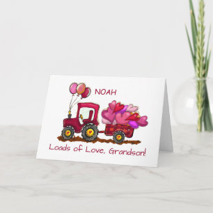 Kleinzoon Valentijnsdag ladingen van liefde en har Kaart