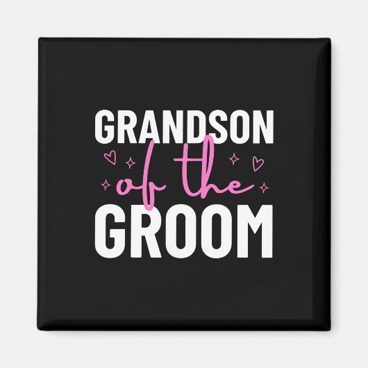 Kleinzoon van de bruidegom huwelijksfeest familie magneet (Voorkant)