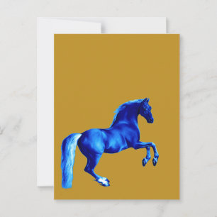 Kleinzoon van de Godolphin Arabian. blauw paard Briefkaart
