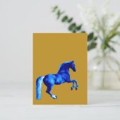 Kleinzoon van de Godolphin Arabian. blauw paard Briefkaart (Staand voorkant)