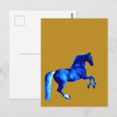 Kleinzoon van de Godolphin Arabian. blauw paard Briefkaart (Voorkant / Achterkant)