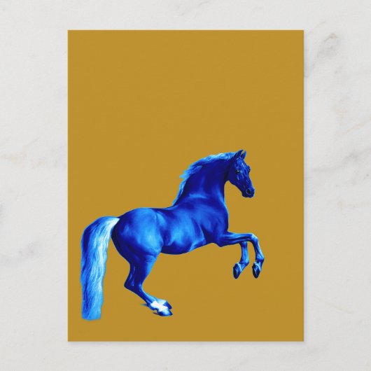 Kleinzoon van de Godolphin Arabian. blauw paard Briefkaart (Voorkant)