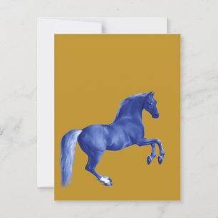 Kleinzoon van de Godolphin Arabian. blauw paard Briefkaart