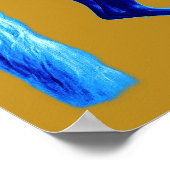 Kleinzoon van de Godolphin Arabian. blauw paard Poster (Hoek)