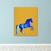 Kleinzoon van de Godolphin Arabian Blu Canvas Prin (Insitu (Houten vloer))