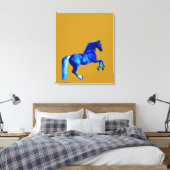 Kleinzoon van de Godolphin Arabian Blu Canvas Prin (Insitu (Slaapkamer))